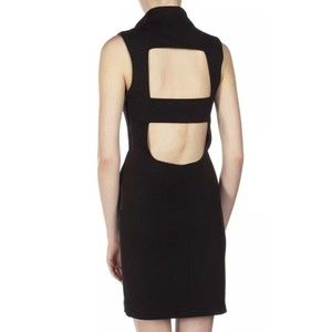 Catherine Malandrino Black Open Back Dress Kerrianne Ponte Dress Size P NWT